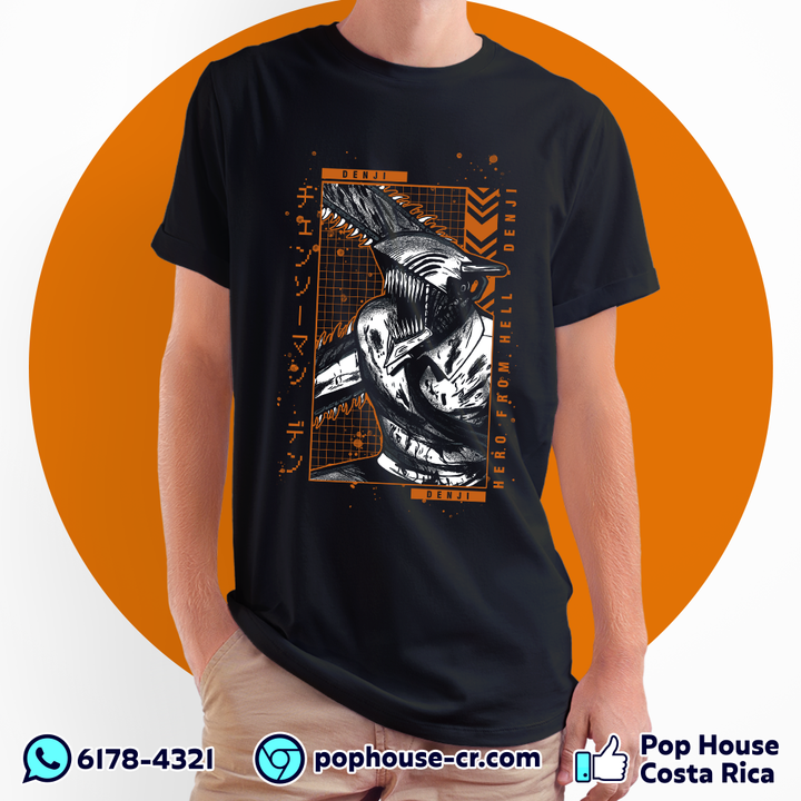 Camiseta Hero from Hell Denji (Chainsaw Man - Exclusivo Pop House)