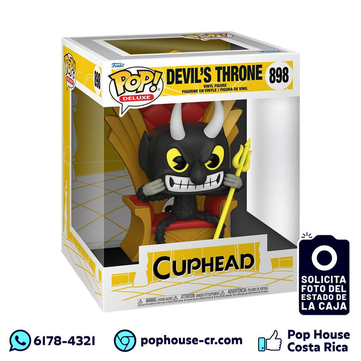 Devil's Throne Deluxe 898 Daños en Caja (Cuphead - Videojuego) Funko Pop!