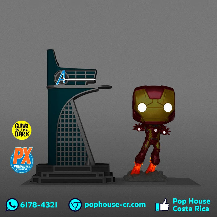 Iron Man Avengers Tower 35 Glow in the Dark de 6" Pulgadas (PX Previews Exclusive - Marvel) Funko Pop!
