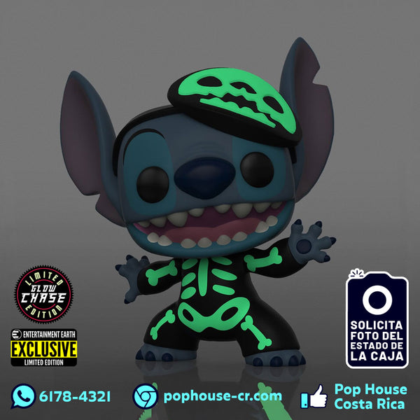 Skeleton Stitch 1234 Limited Glow Chase Edition (Entertainment Earth Exclusive - Lilo & Stitch) Funko Pop!