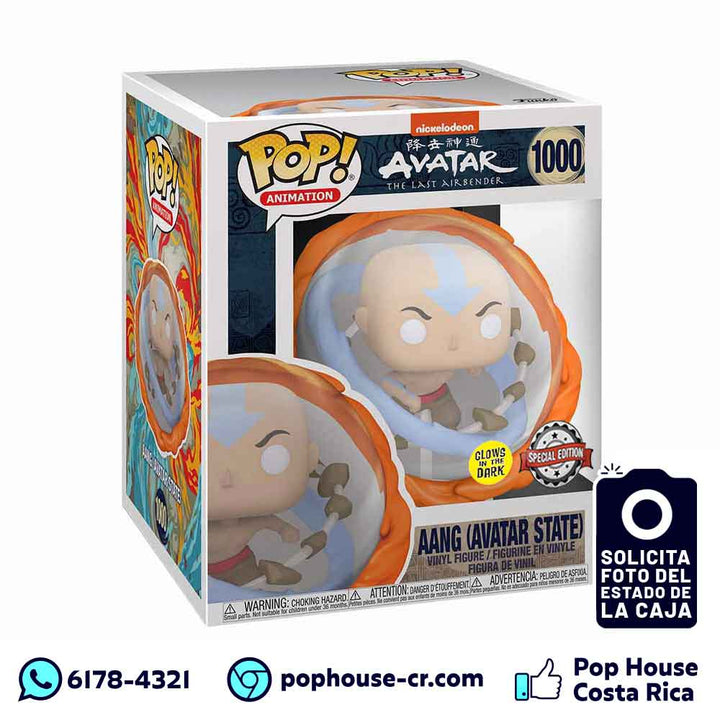Aang Avatar State 1000 de 6” Pulgadas Glow in the Dark (Special Edition - Avatar El Último Maestro del Aire - Anime) Funko Pop!