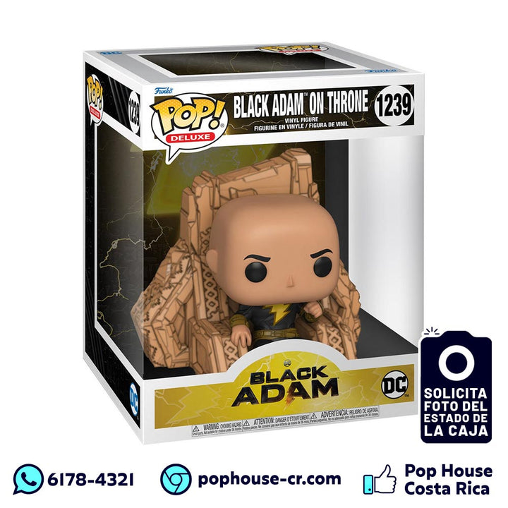 Black Adam on Throne 1239 de 6" Pulgadas (Black Adam – DC Comics) Funko Pop!