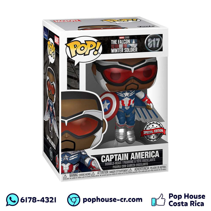 Captain America Open Wings 817 (Special Edition - The Falcon and Winter Soldier - Marvel) Funko Pop!