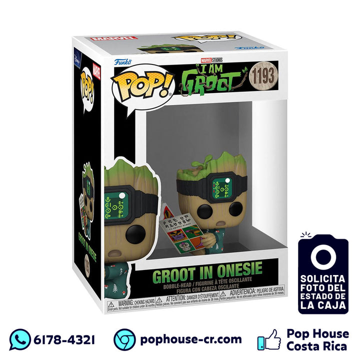 Groot in Onesie with Book 1193 (I Am Groot - Marvel) Funko Pop!