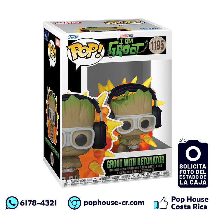 Groot with Detonator 1195 (I Am Groot - Marvel) Funko Pop!