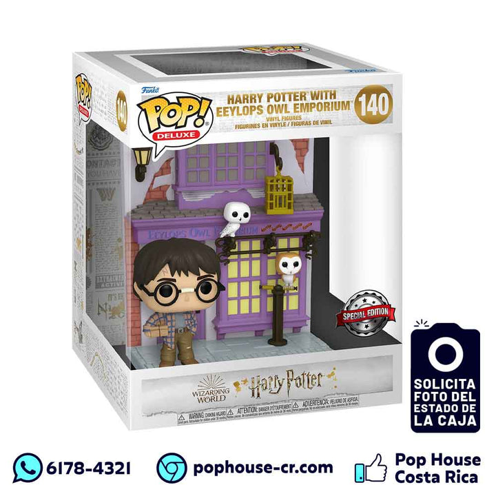Harry Potter with Eeylops Owl Emporium 140 Deluxe (Special Edition – Harry Potter) Funko Pop!